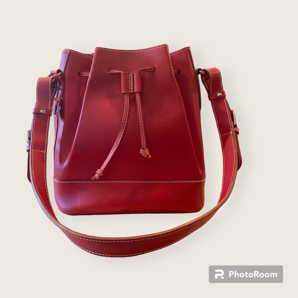 Dooney & Bourke Vintage Red Bucket Bag EUC